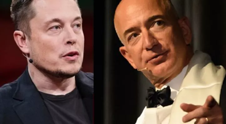 financialounge -  Amazon Elon Musk Jeff Bezos Tesla