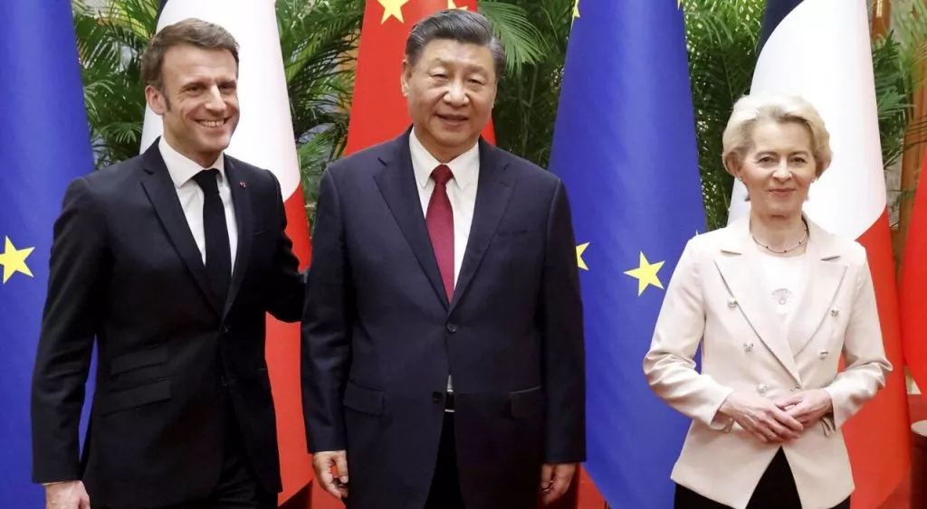 financialounge -  Emmanuel Macron geopolitica Ursula von der Leyen Xi Jinping