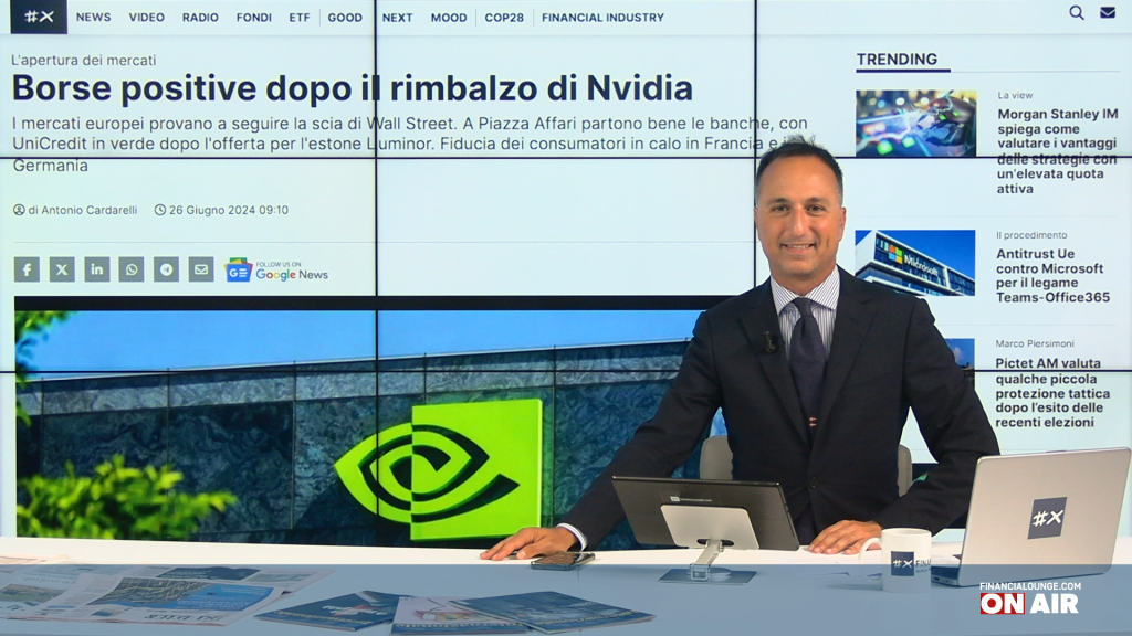 financialounge.com Nvidia rimbalza, a Milano bancari in verde, arriva il superbonus occupazione - Edizione del 26 giugno