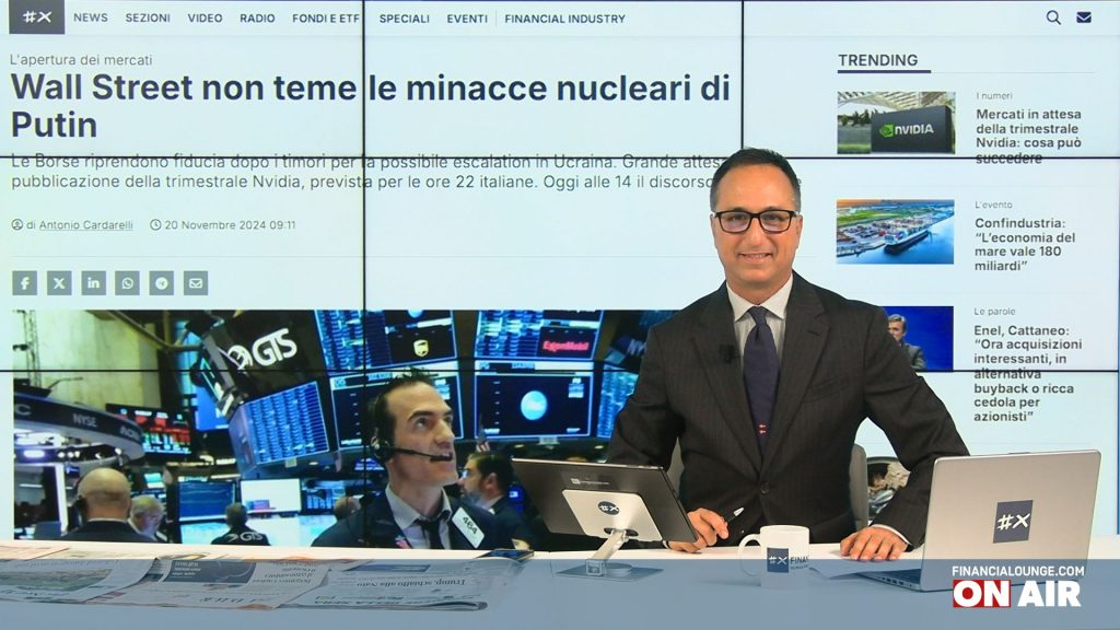 financialounge.com Wall Street non risente delle minacce nucleari e attende i dati di Nvidia, St rivede gli obiettivi - Edizione del 20 novembre