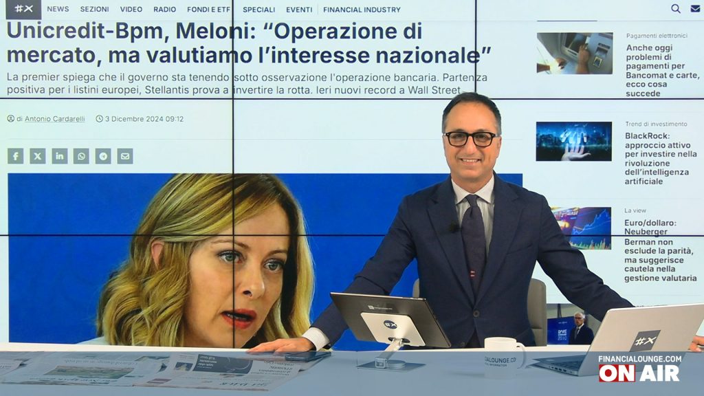 financialounge.com Meloni interviene su UniCredit-Bpm, Stellantis ferma la caduta, valutazione record per SpaceX - Edizione del 3 dicembre