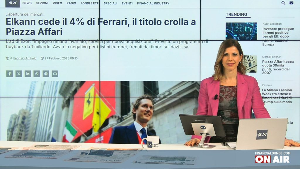 financialounge.com In rosso Ferrari, Prysmian ed Eni, l'incontro Trump-Zelensky, i conti di Nvidia - Edizione del 27 febbraio